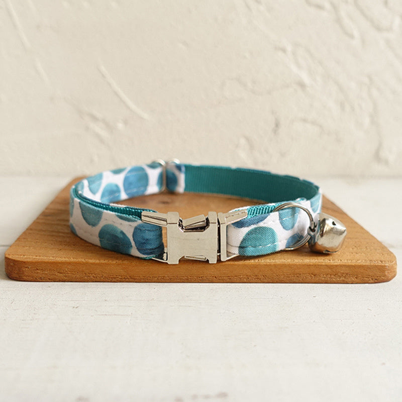 Adjustable pet collar - Blue & White