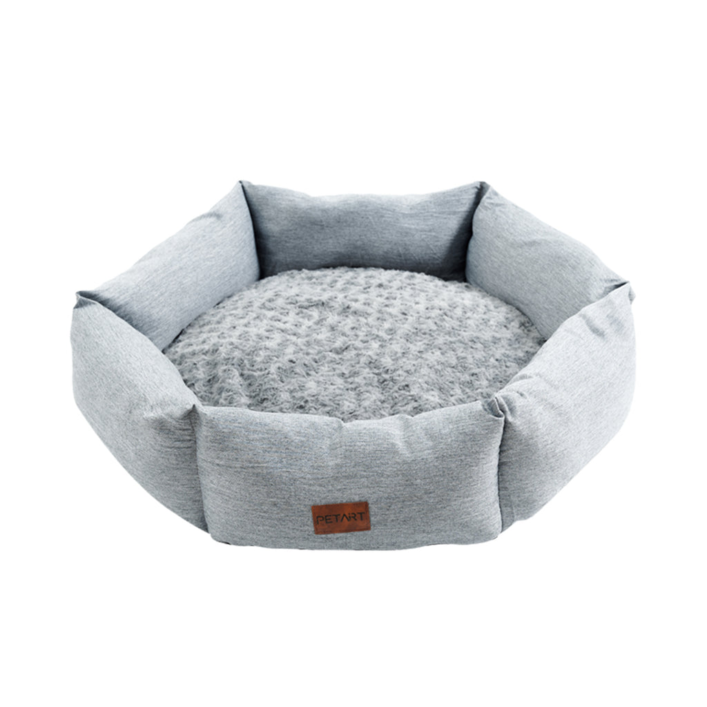 Hexagonal Velvet Dog Bed for Small to Large Dogs