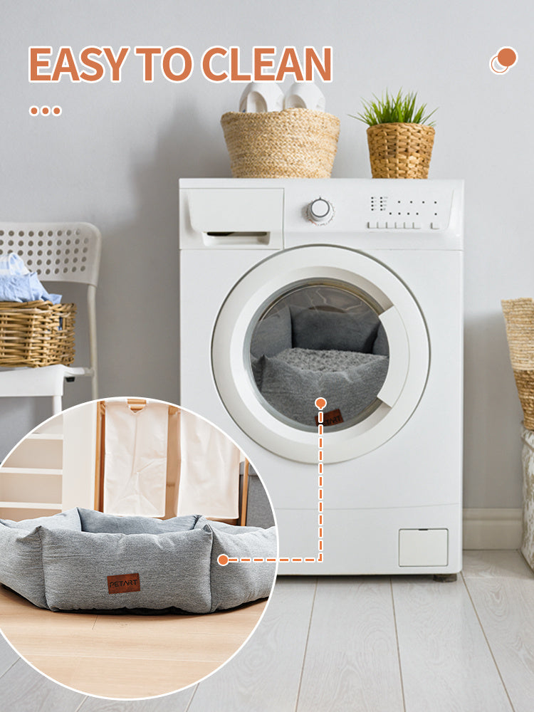 Hexagonal Velvet Dog Bed for Small to Large Dogs