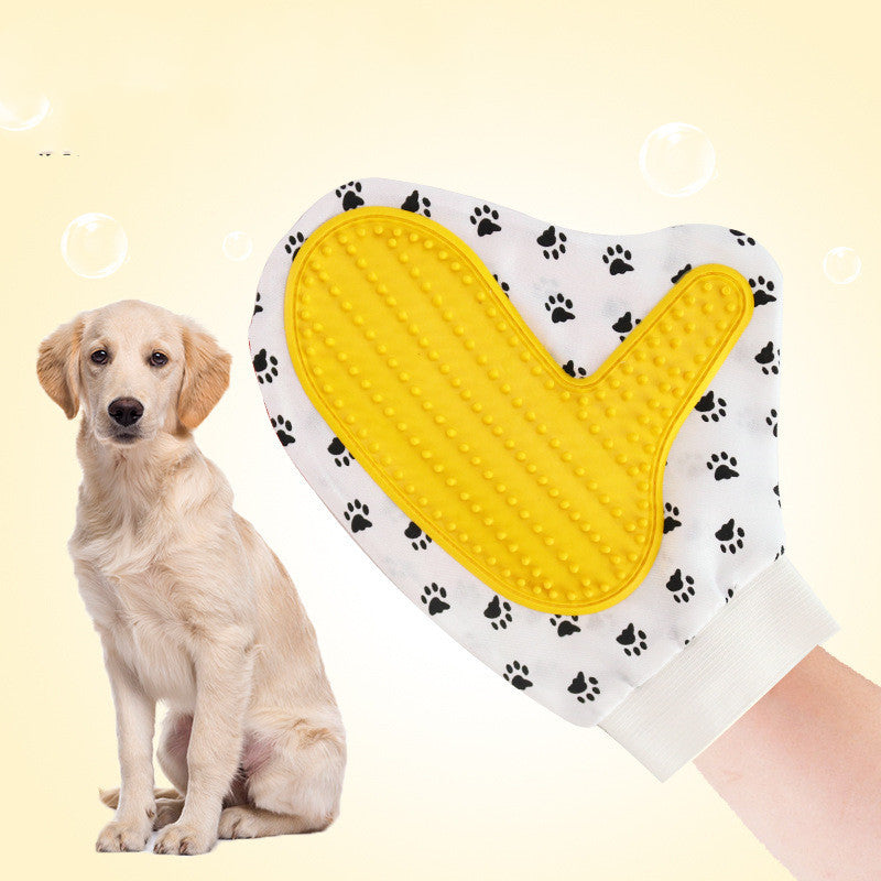 Soft Silicone Pet Brush Glove – Gentle Grooming