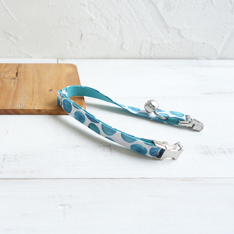 Adjustable pet collar - Blue & White