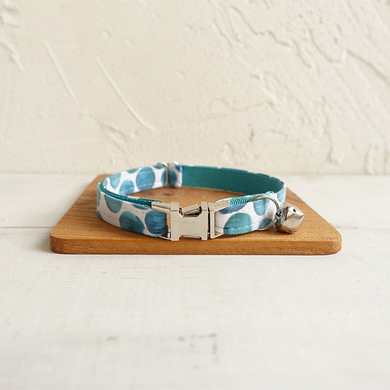 Adjustable pet collar - Blue & White