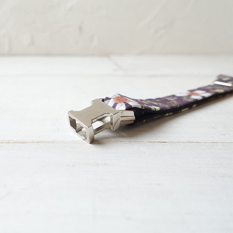 Flower Pattern adjustable pet collar (Purple)