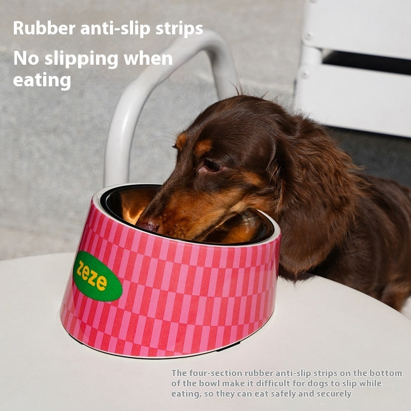 Elevated Oblique Pet Bowl – Comfortable Eating