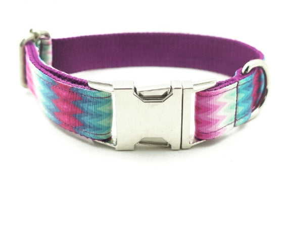 Dog Collar Pet Collar - Avalible in Green or Violet
