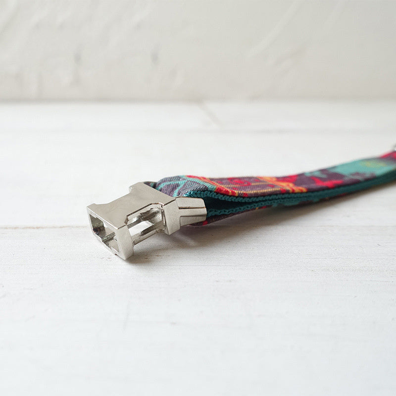 Adjustable pet collar - Green Pattern